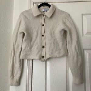 & Other Stories Wool Blend Cropped Cardigan S